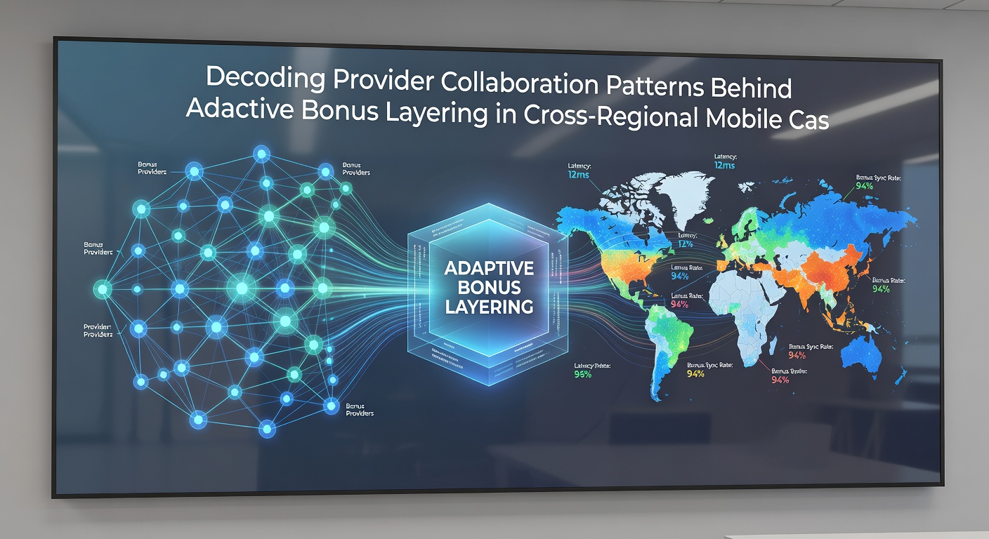 Diagram showing data exchange layers between mobile casino providers across regions